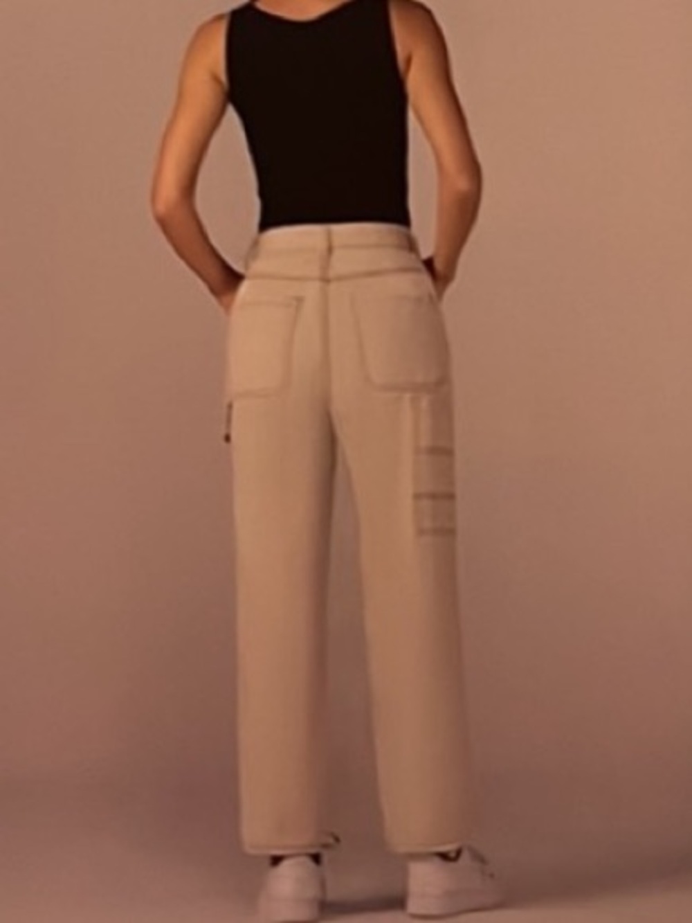 High-Rise Carpenter Jeans in Light Beige/Tan Preppy in Size 5/27 Wide Leg - Picture 14 of 14